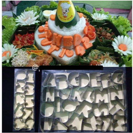 ✔Cetakan Wortel Garnish Hias Tumpeng /Cetakan Angka Huruf Untuk Buah Dan Sayur Garnish Tumpeng /Ceta