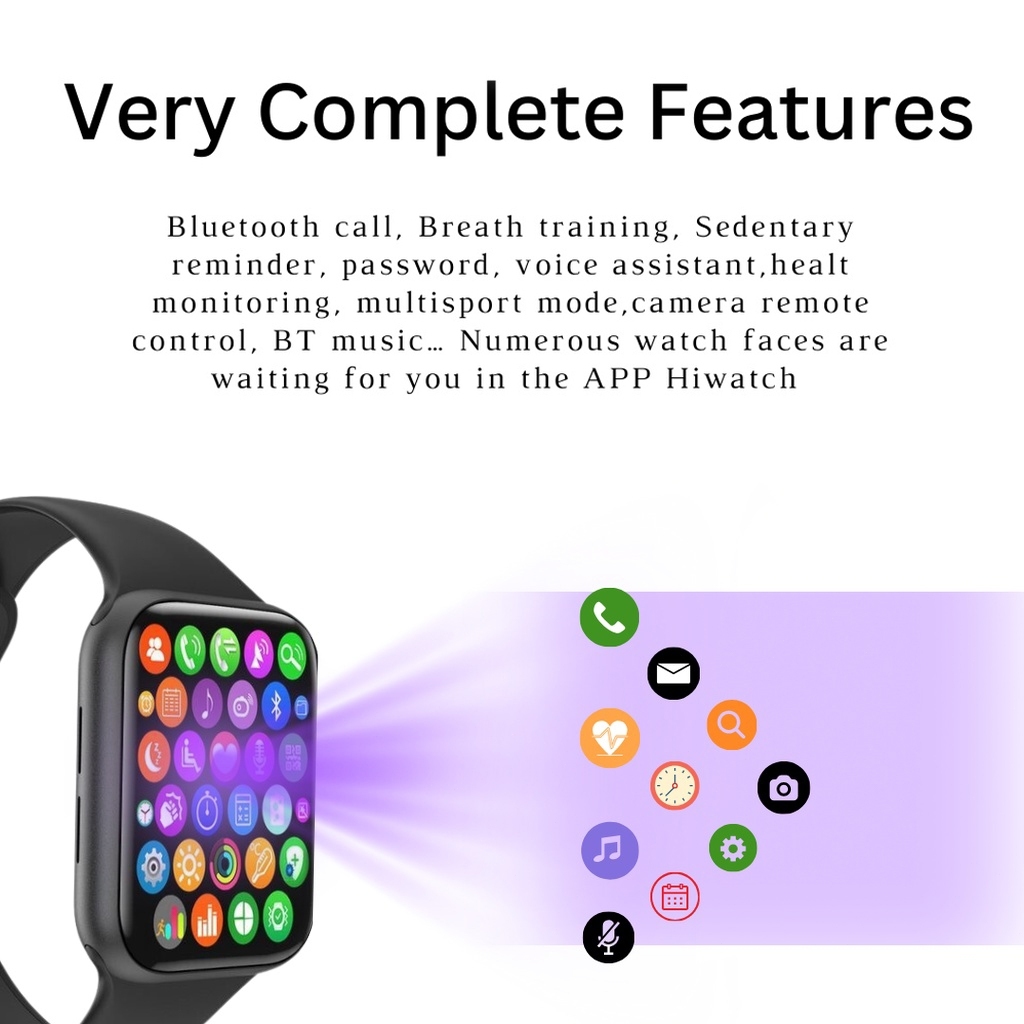 NEW Teevo SmartWatch T500+Pro Full Screen Bluetooth Jam Pintar Bisa Ganti Wallpapper Phone Call IP68