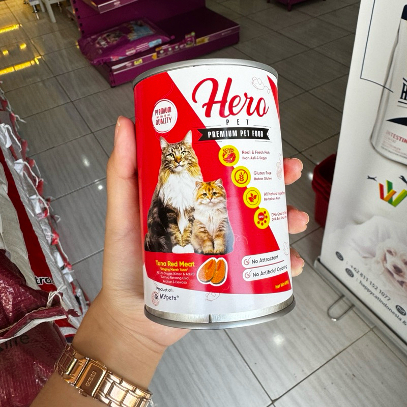 HERO MAKANAN BASAH KALENG PREMIUM CAT FOOD 400gr - Makanan Basah Kaleng Kucing
