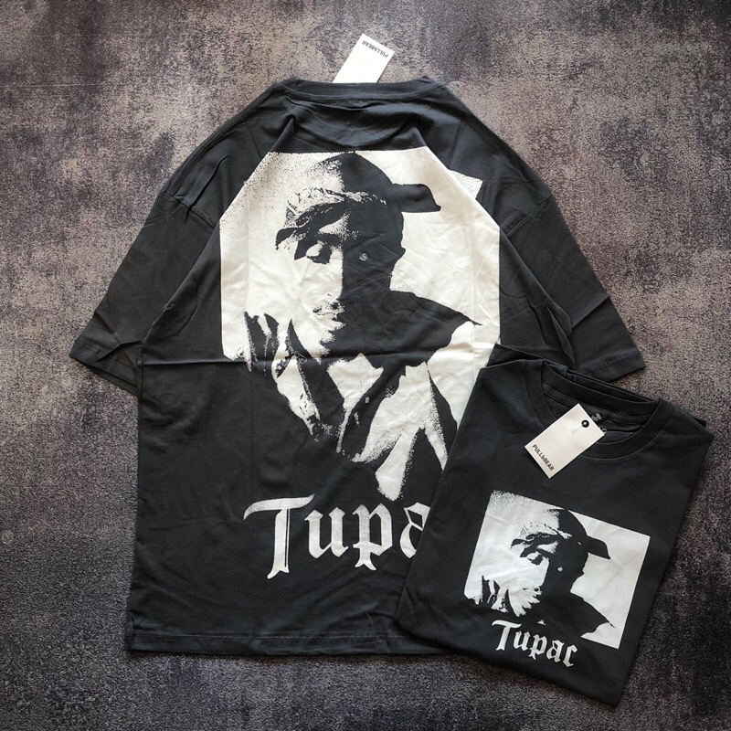 Baju Kaos Pull&Bear Oversize TUPAC - T Shirt Band Vintage Oversize 2PAC Baju Kaos Band TUPAC Oversiz