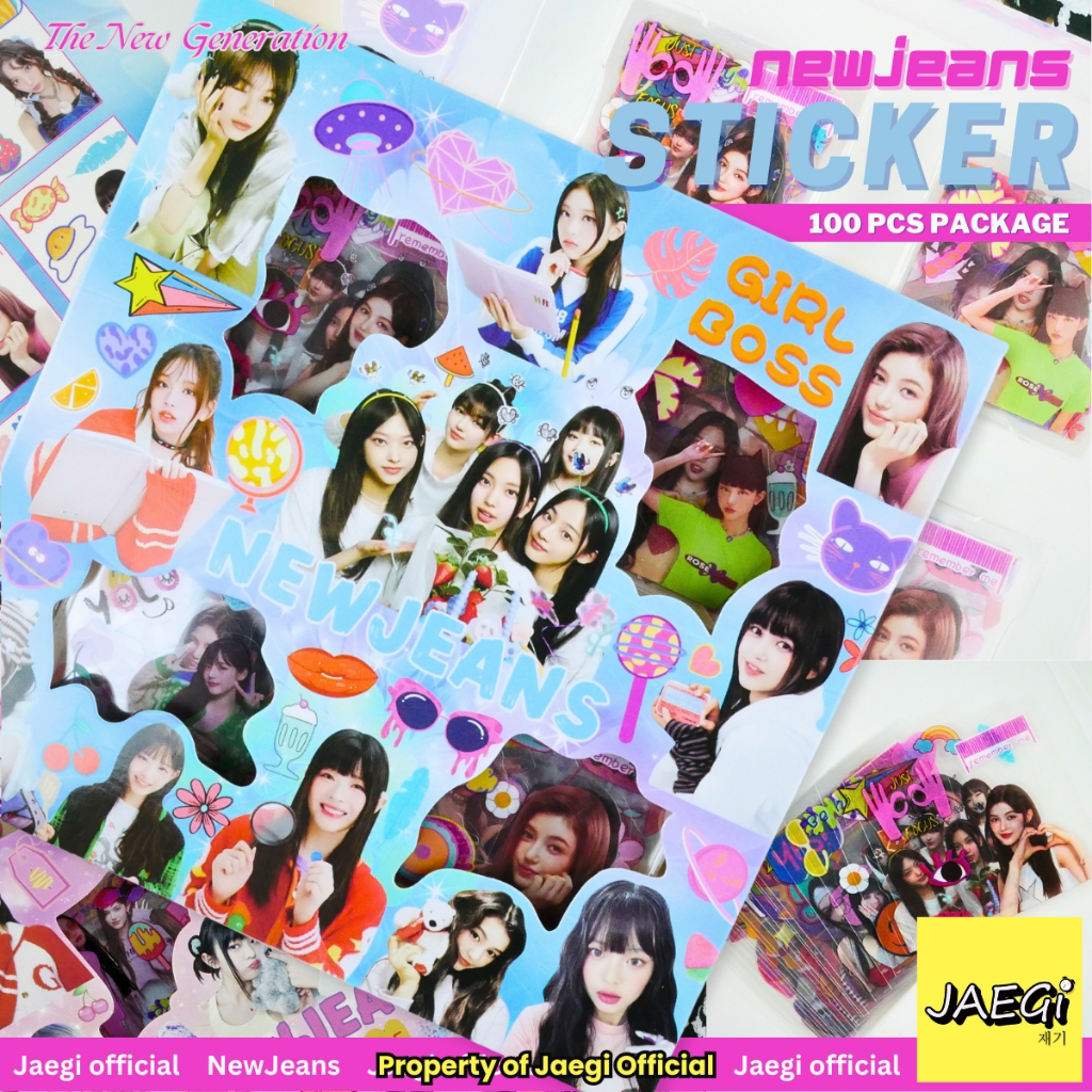 

JAEGi - Premium Waterproof Book Sticker Aesthetic Korean Girl Band Edition Isi 100 Lembar