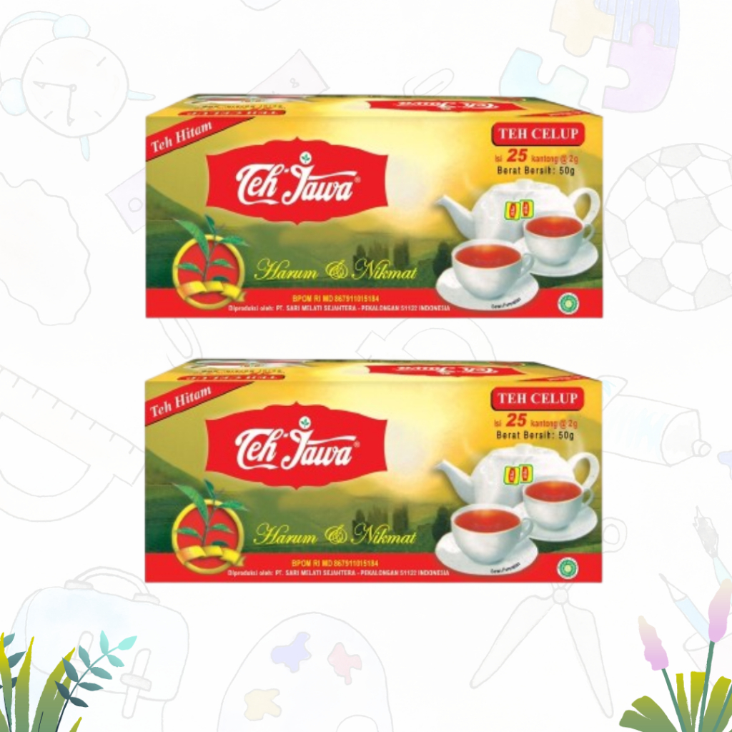 

Teh Jawa Hitam I Teh Hitam Celup isi 25 Kantong I 25x2gr (BOX)