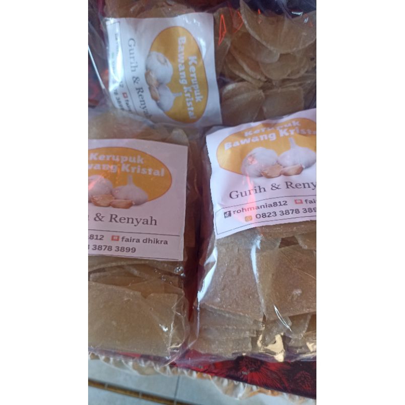 

krupuk bawang kristal gurih dan renyahmentah