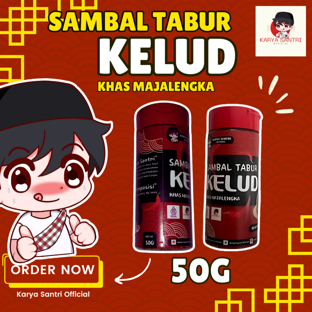 

SAMBAL KELUD KHAS MAJALENGKA SAMBAL KELUD TABUR KARYA SANTRI 50GR