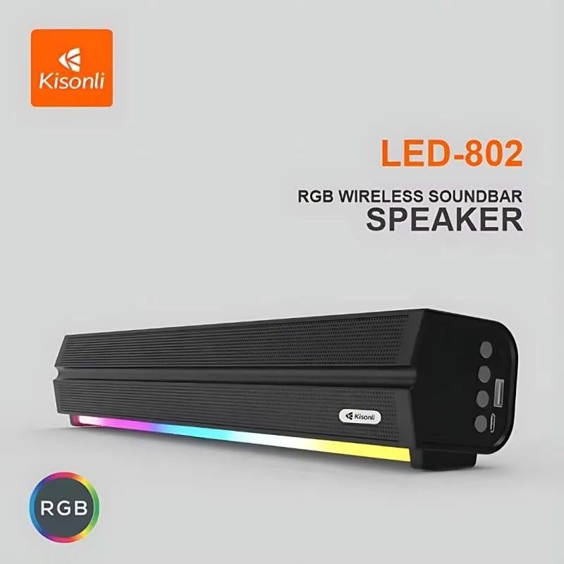 Speaker Bluetooth KISONLI LED-802 Soundbar Portable 5.3 Super Bass