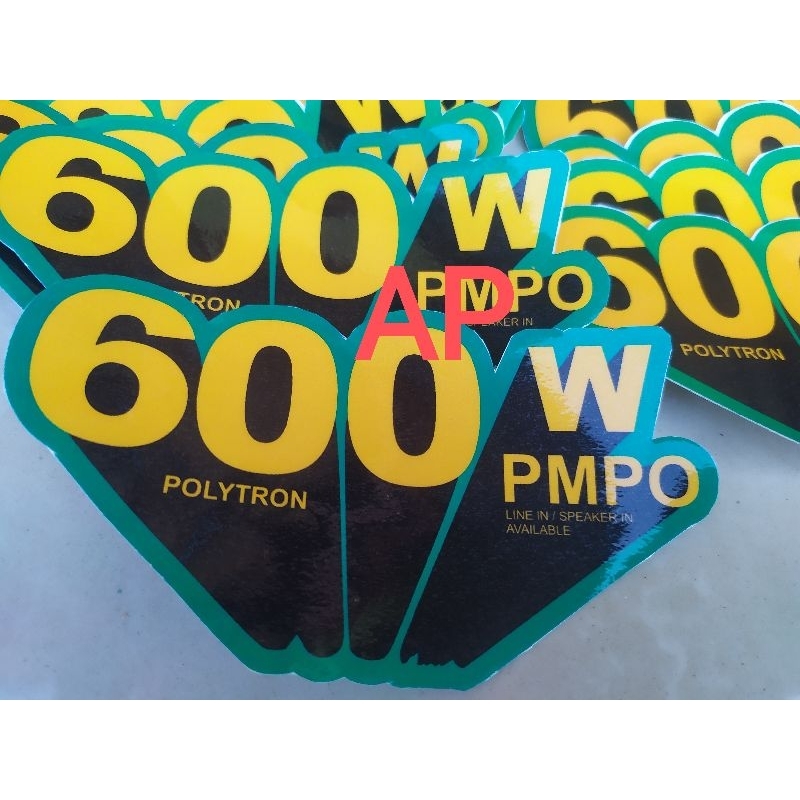 Stiker subwoofer polytron psw 500 600w