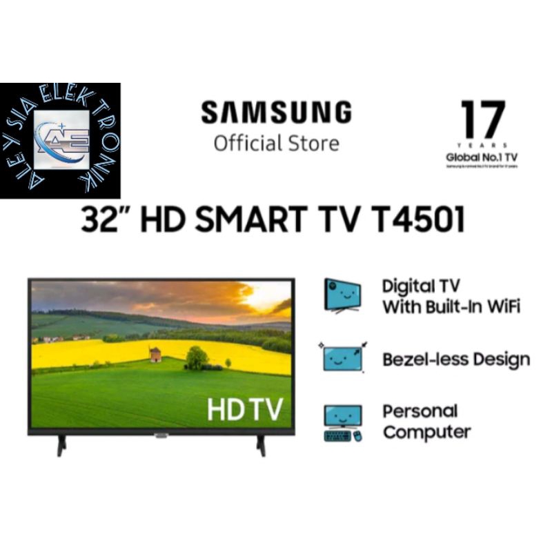 SMART TV SAMSUNG 32INCHI UA-32T4501 BERGARANSI RESMI 2THN PANEL