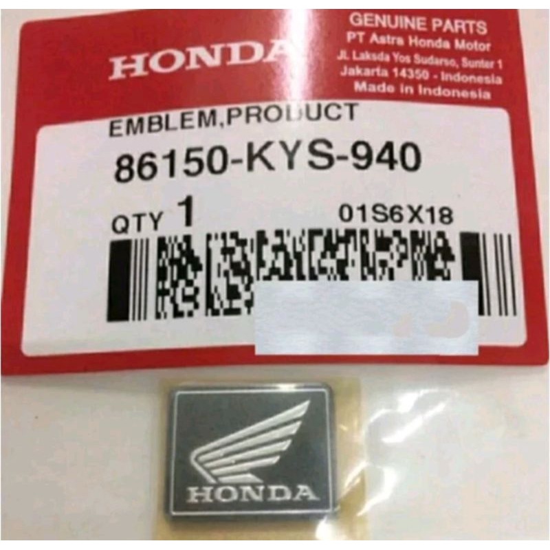 emblem logo sayap honda kecil emblem cover speedo beat vario scoopy gL pro original