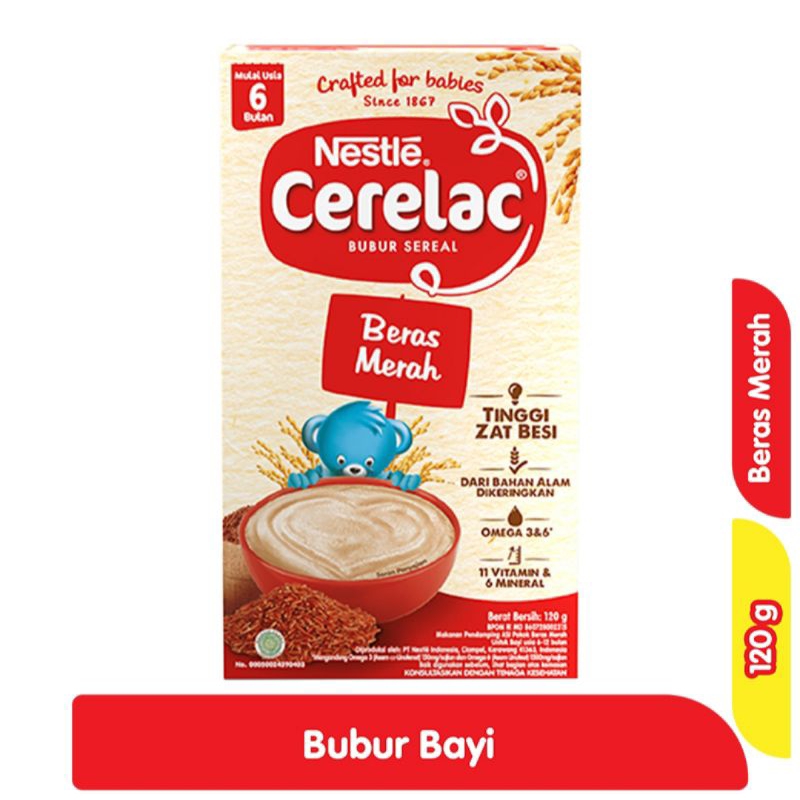 Nestle Cerelac Bubur Bayi Sereal Beras Merah 120 g