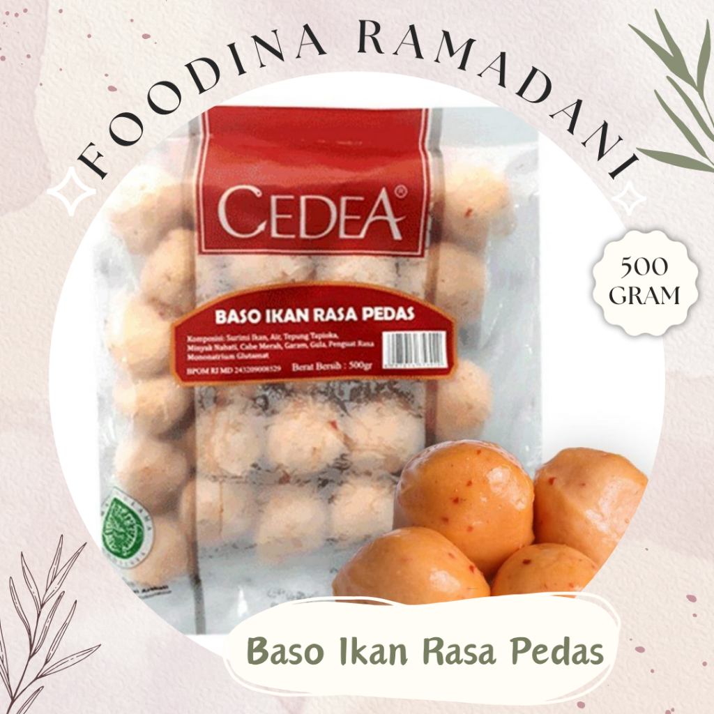 

BASO FISH Bakso Ikan Rasa Pedas - Cedea [ 500gr ] Harga Per BKS