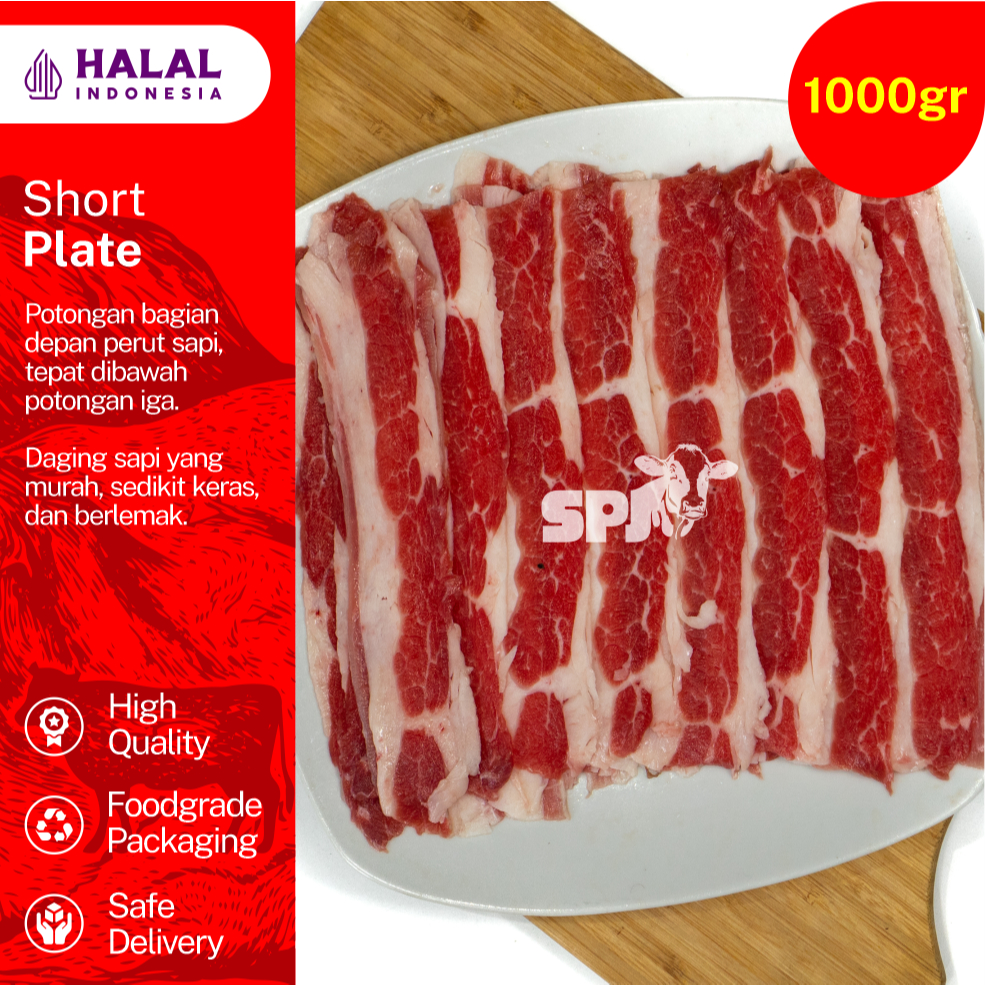 

Daging sapi premium Short plate daging frozen daging import berkualitas 1 kilogram