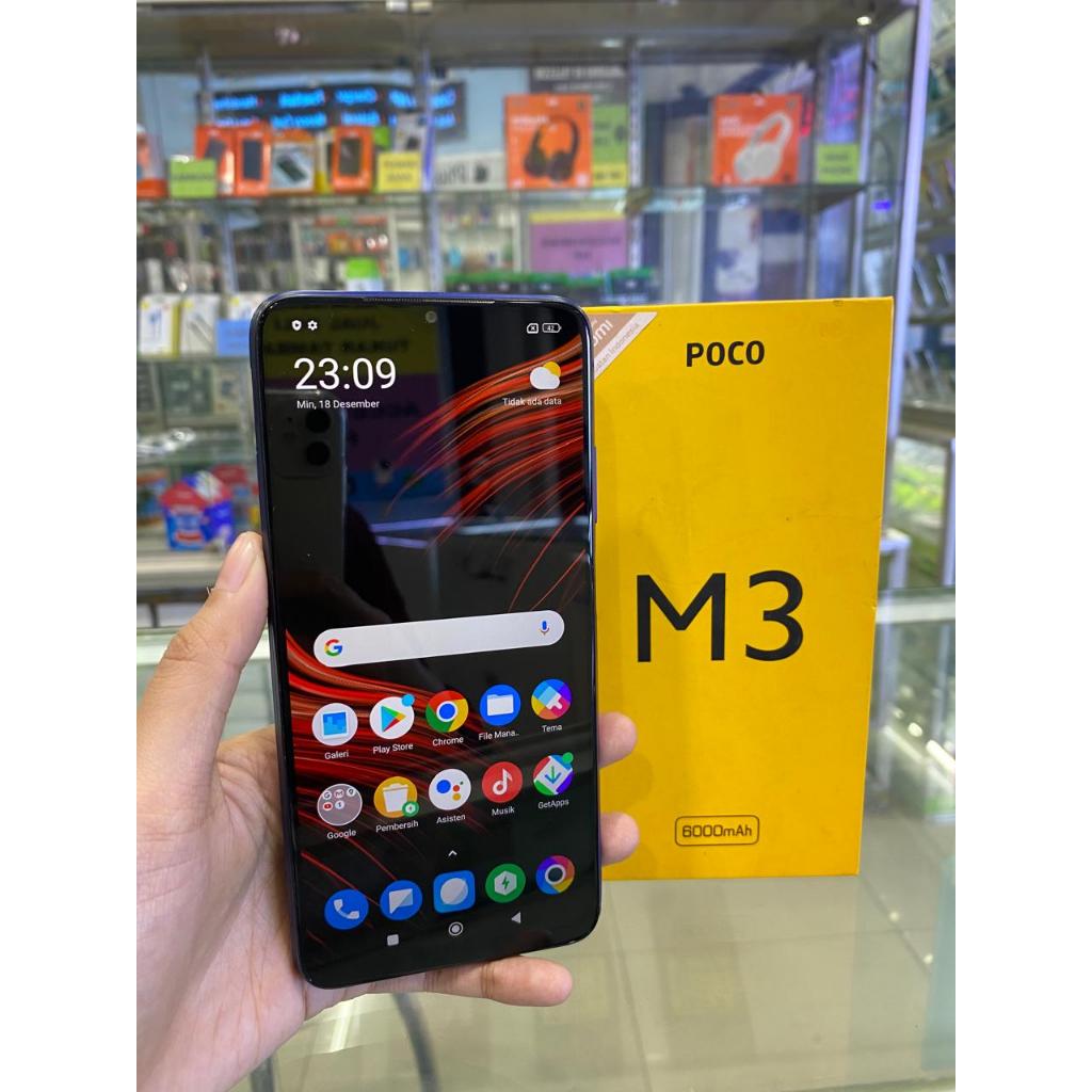 XIAOMI POCO M3 6/128GB 6 128 SECOND SEKEN BEKAS RAM 6 INTERNAL 128