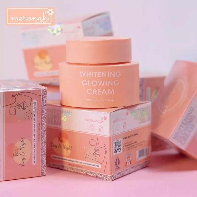 MERONAH GLOWING CREAM ASLI ORIGINAL PEMUTIH WAJAH Glowing Cantik alami 2in1