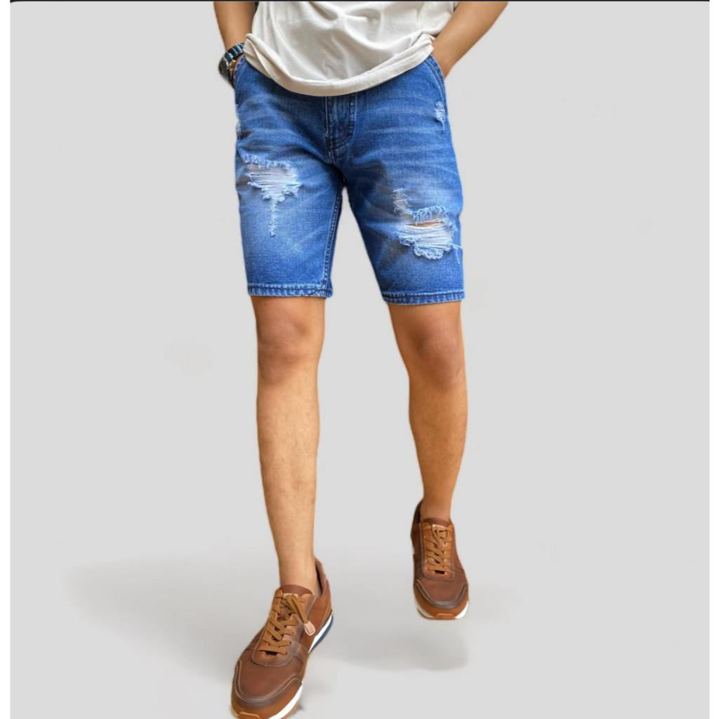 celana jeans pendek//celana jeans sobek//celana jeans pria//celana denim pria distro