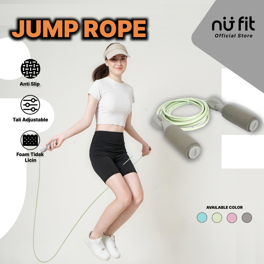 NU - FIT  - Tali Skipping - Skipping Premium - Skipping jump - Lompat Tali  - Foam Jump Rope - Skipp