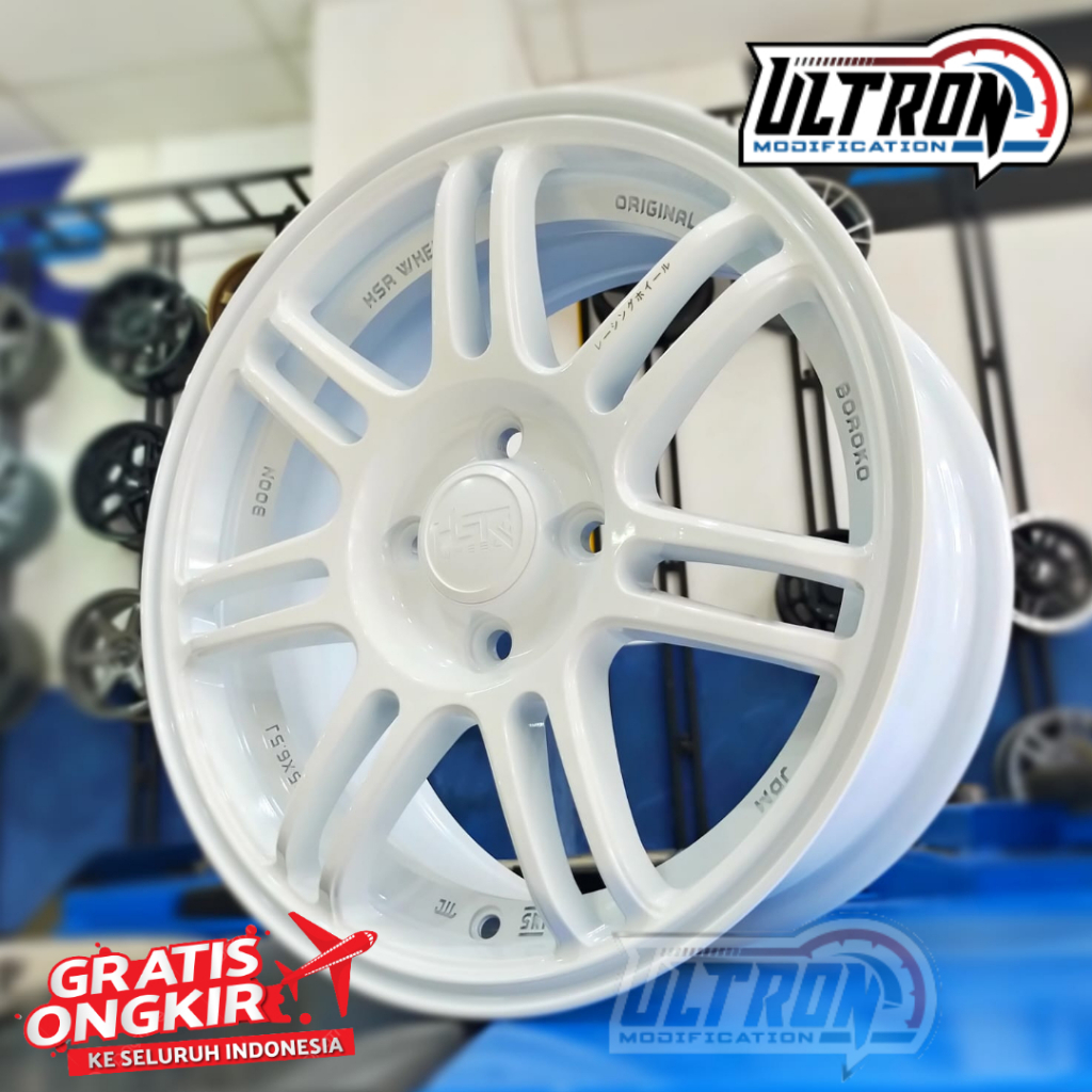 Velg Mobil Racing Ring 15 Mobil March Mirage Etios Corolla Hsr Boon R15 Putih