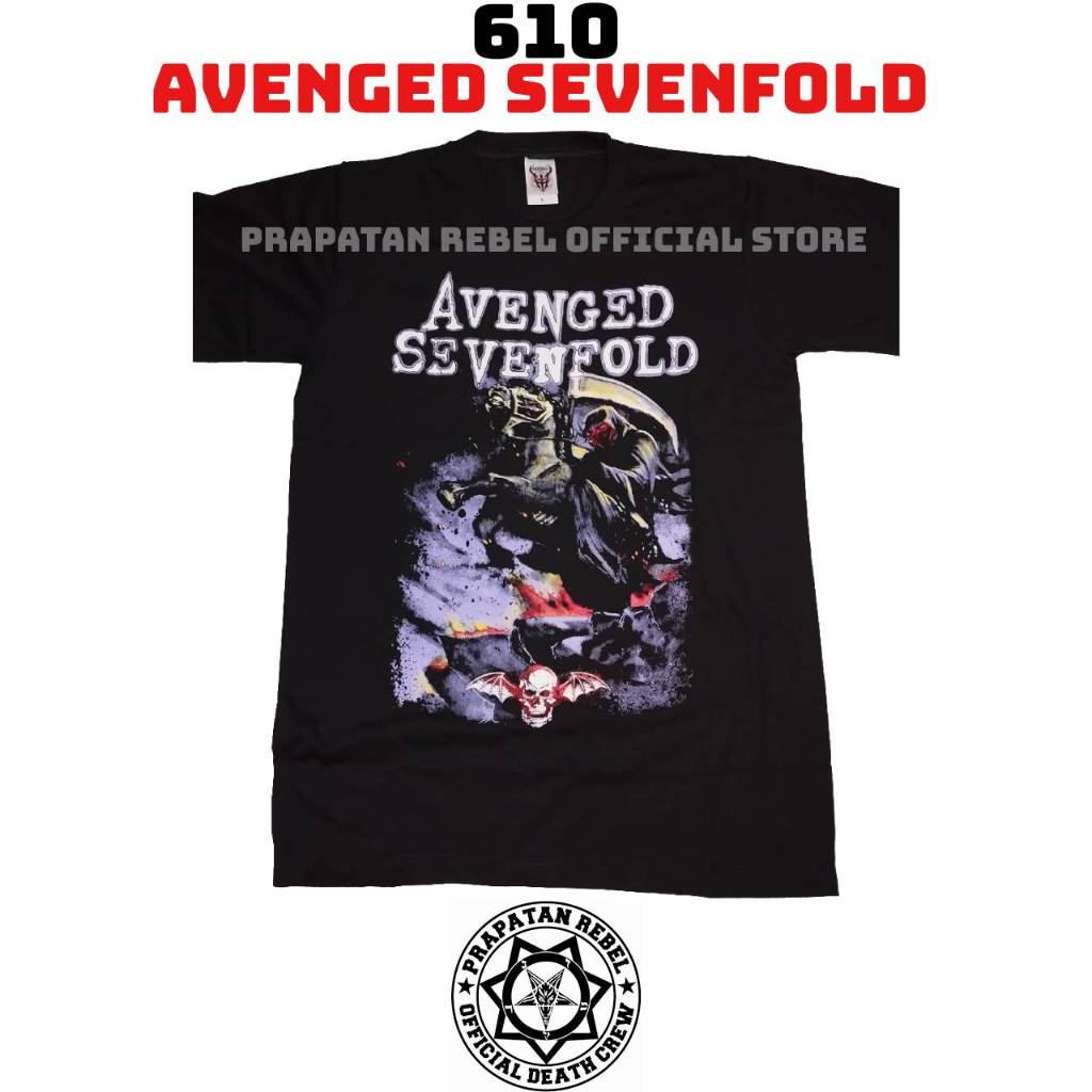 Kaos Pendek AVENGED SEVENFOLD / A7X Kaos Musik Metal Original PRAPATAN REBEL (610)