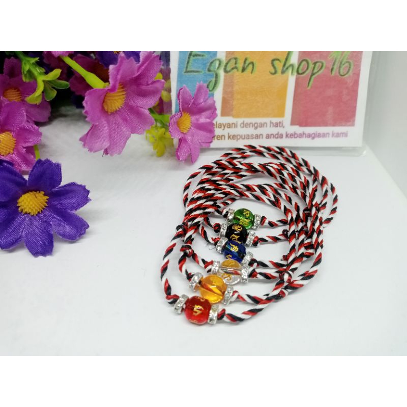 Gelang Tridatu batu Tibet aura rejeki /Gelang Tridatu Original asli Bali / Gelang Tridatu Asli Bali