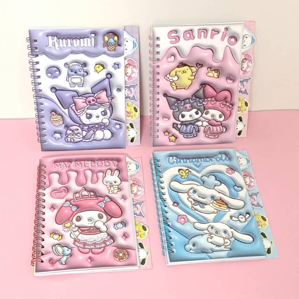 

Buku Notebook Agenda Diary +Stiker A5 Viral Motif 3D Sanrio Cinnamoroll Melody Kuromi Lucu Aesthetic