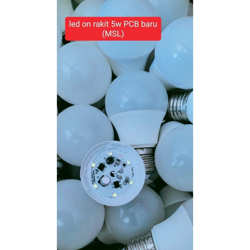 LAMPU Led on (nyala) 5w rekondisi casing bekas(retur) .PCB baru