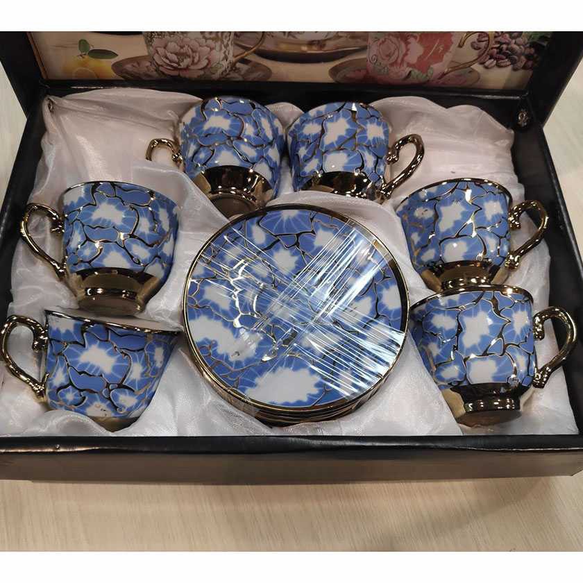 Mega Cangkir Teko Keramik Piring Lepek Tatakan Kecil M Set 6 in 1 Tea Cup Teh Kopi Minum Dapur Hampe