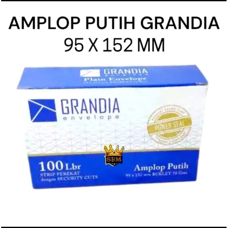 

1 pak amplop putih grandia polos plus lem 100s