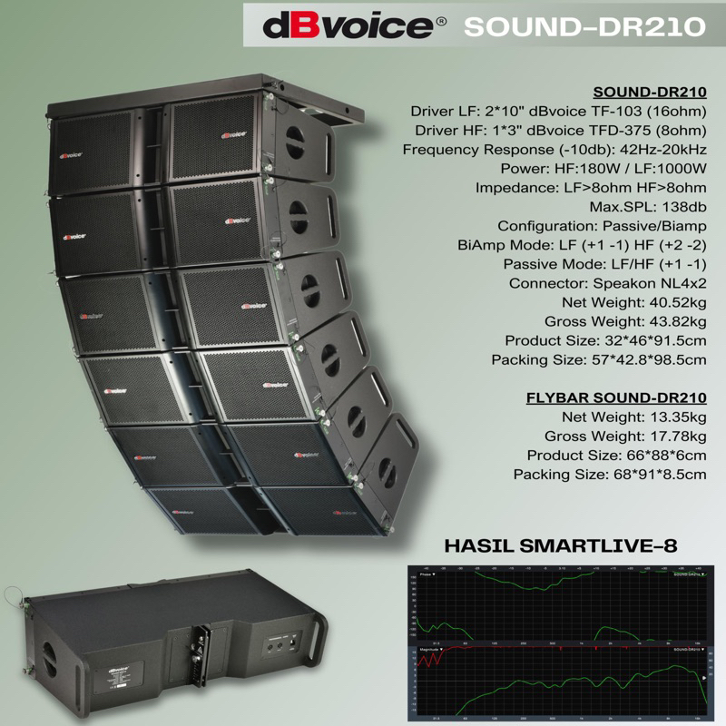 speaker line array dbvoice sound dr 210 original db voice sound dr210j