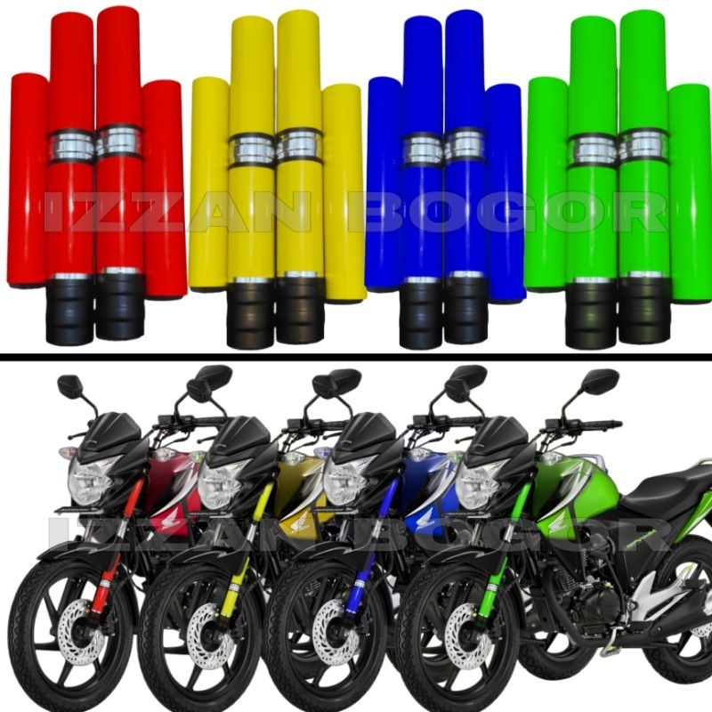 variasi motor Mega Pro Honda Mega Pro Atas Bawah cover shock