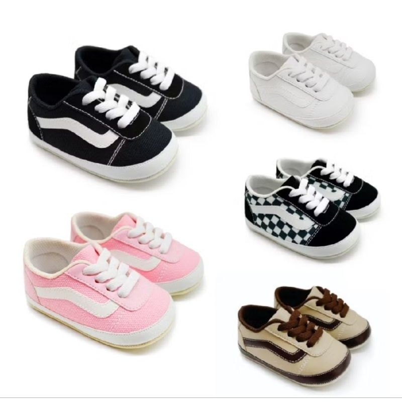 Sepatu Bayi Prewalker Snikers Cowok Cewek Usia 0 3 6 12 Bulan