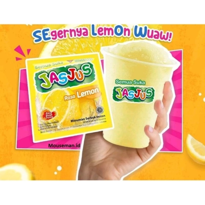 Jas Jus Jasjus rasa Lemon Minuman Serbuk Instan Buah 6 gram