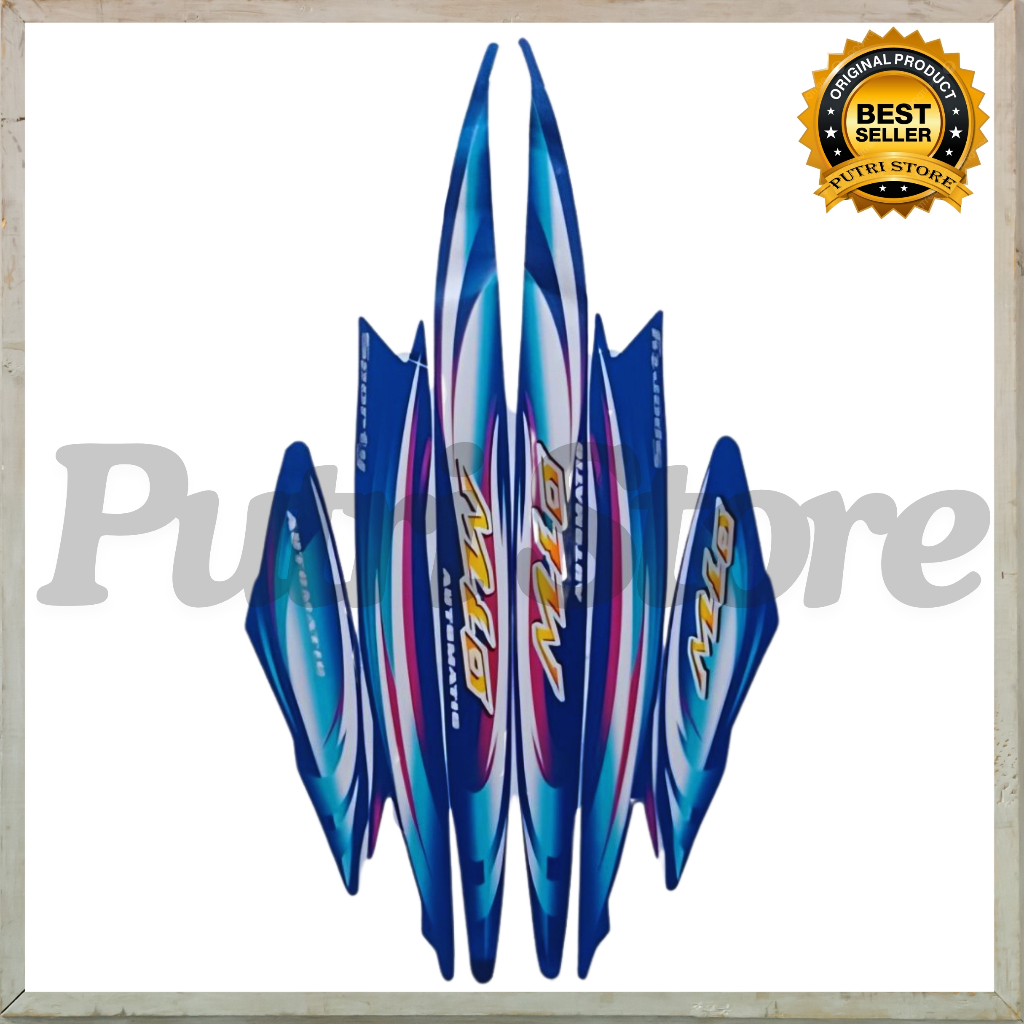 Stiker Striping Mio Sporty 2007 Biru List Stiker Standar Mio Sporty 2007 Terbaik