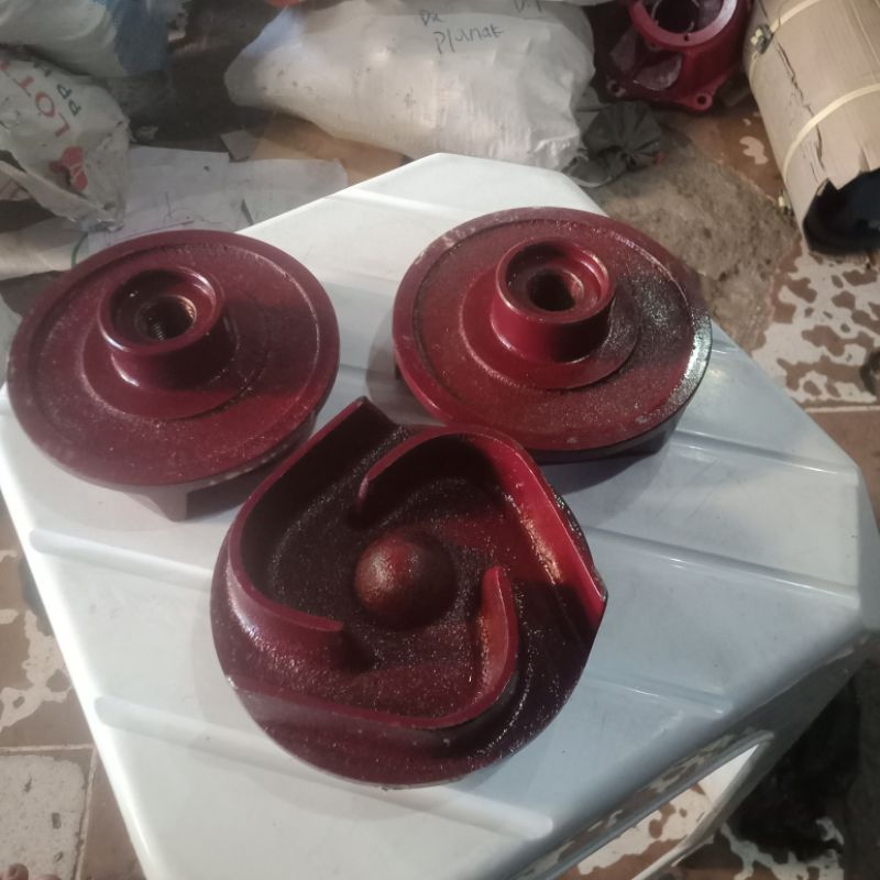 Impeler Alkon Pompa air 2'' drat lobang 18mm Daun kipas pompa irigasi 2 in