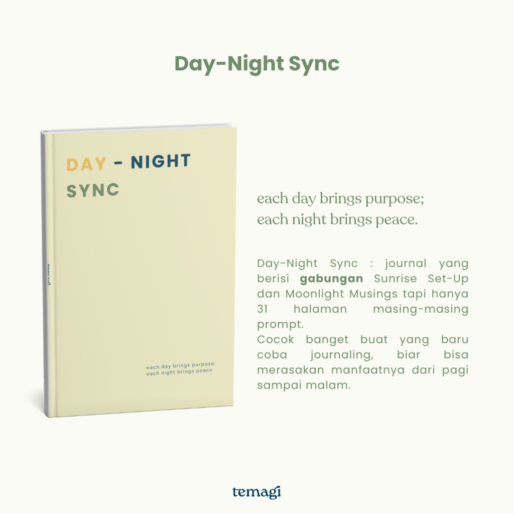 

Temagi Prompt Journal Book | Day-Night Sync