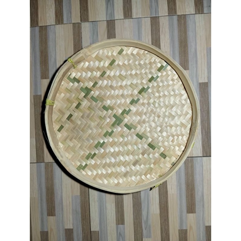 tampah bambu 25cm/Tempeh/tambir/nyiru/nampan bambu/tampah murah/piring lalapan/tampah mini/tampah ke
