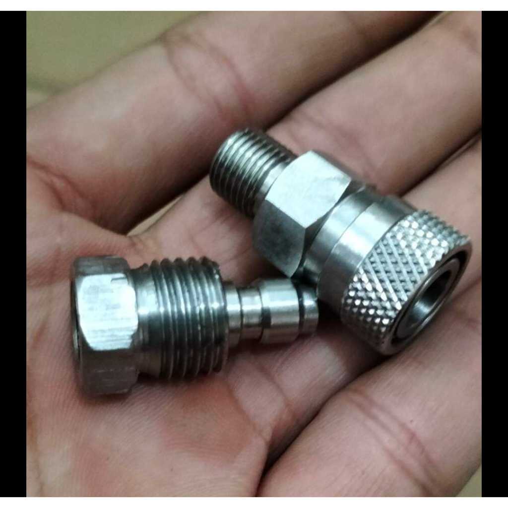 SET KUPLER JANTAN DAN BETINA MINI STAINLESS - SET KUPLER STAINLESS