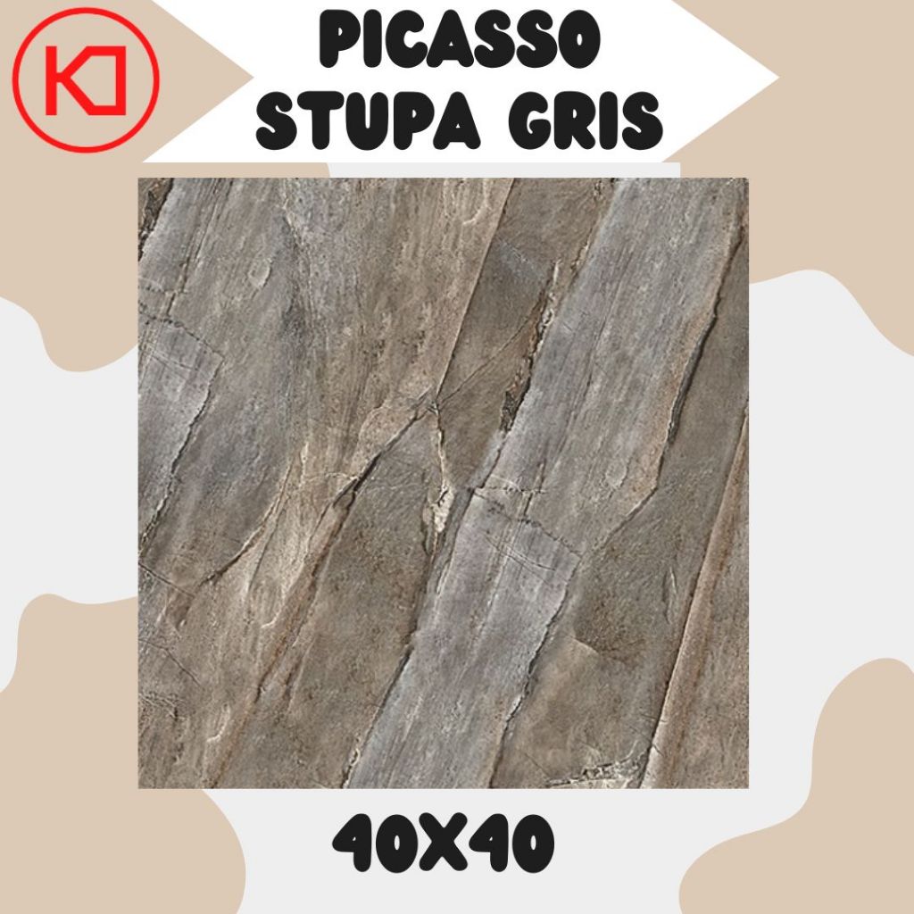 Keramik Lantai Kasar Picasso Stupa Griss 40x40