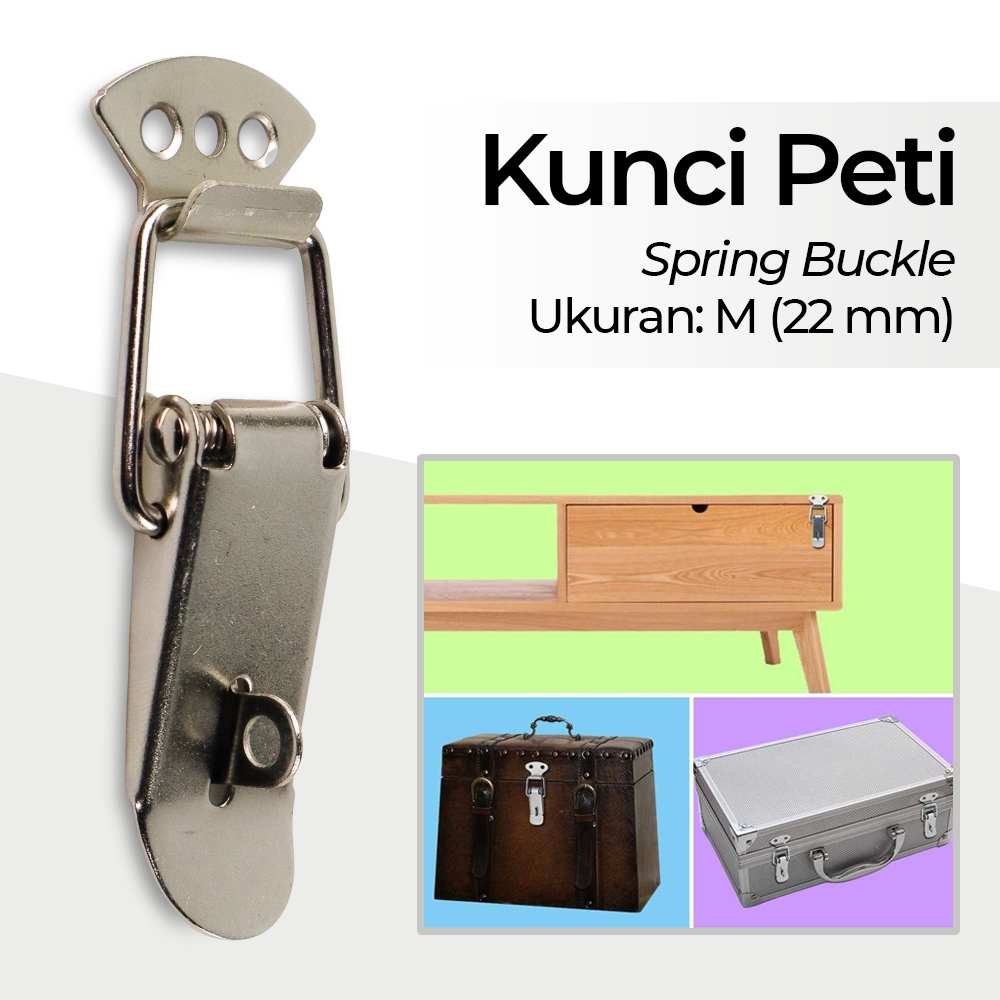 Kunci Peti Koper Model Buckle S M L XL / Kunci Koper Box Kunci Peti Mata Kunci Hardcase Kaitan