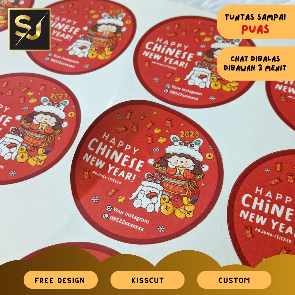 

Sticker Bulat Sangjaya Tahun Baru Imlek Souvenir Stiker Hampers Chinese new Year Cetak Murah