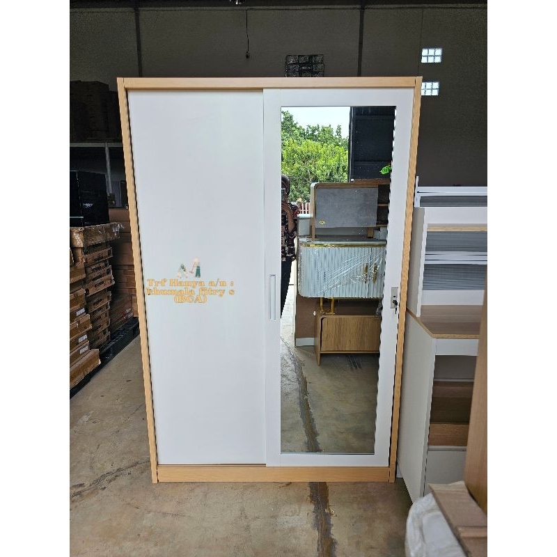 megajaya wayhalim lemari plat besi 2 pintu sliding aston 120