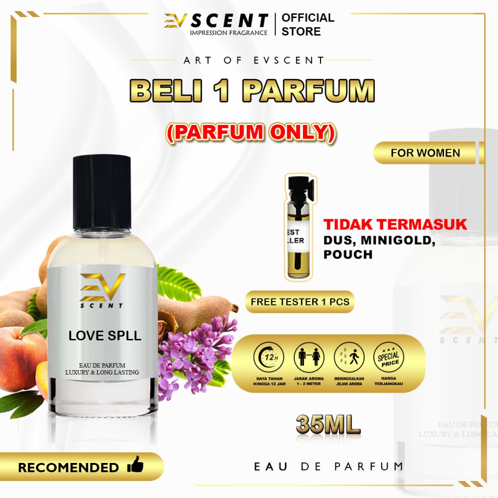EV SCENT - Parfum Pria Wanita Aroma Buah Tahan Lama Inspired By LOVE SPELL - Identik Original | Eau 