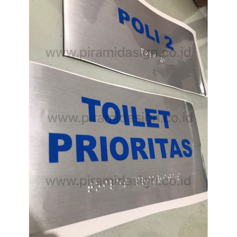 

Stiker braile sign tuna netra disable room name