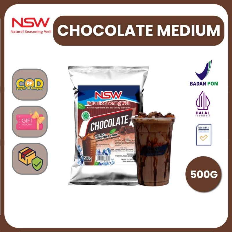 

NSW Powder Drink Rasa Chocolate MEDIUM 400 gr/ 13 gelas