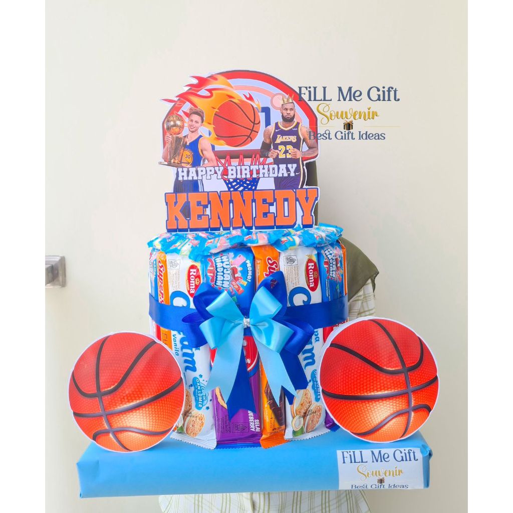 

Bola Basket Ball - Snack Tart Ulang Tahun / Birthday Gift Snack Tower