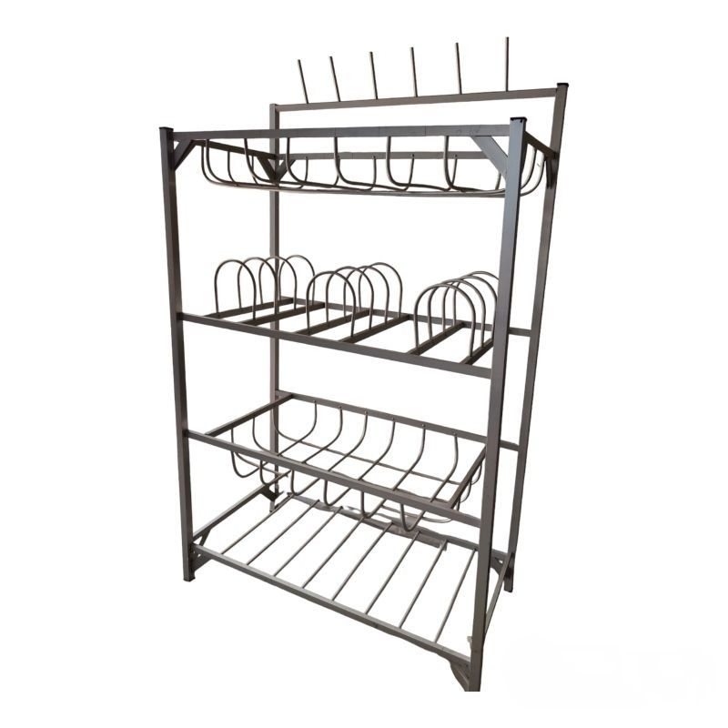 Rak Piring Gelas Aluminium / Rak Piring Gelas Tingkat Terbuka