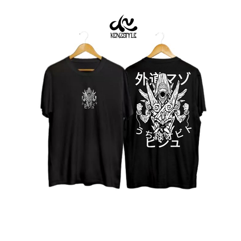 kaos obito uchiha Naruto Patung Gedo Majo Naruto Sasuke T-shirt