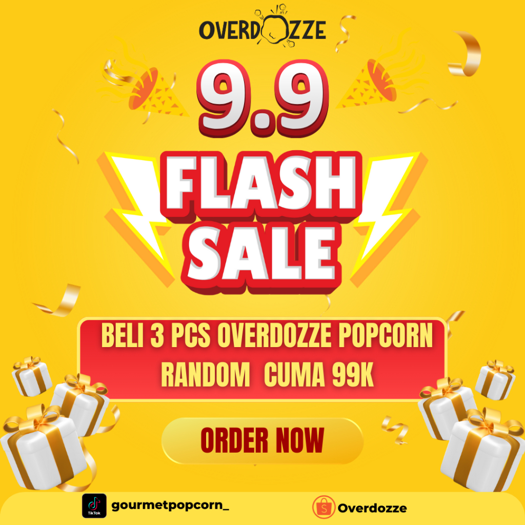 

READ DESKRIPSI !!! - Promo 9.9 !!!!! - Overdozze Gourmet Popcorn 99k dapat Varian Overdozze 3 pcs RANDOM