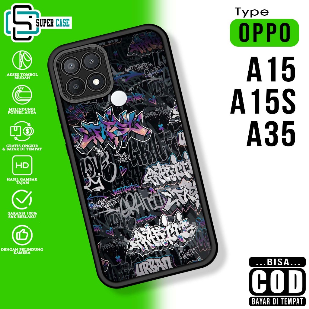 Case Hp For OPPO A15 A15S A35 GRF SoftCase Glossy casing Handphone Silikon Glass