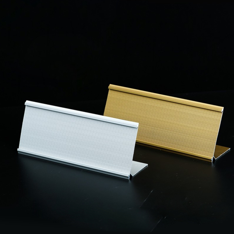 

6*18cm Papan Nama Meja Aluminum Name Plate Holder Desk Sign Holder Name Desk Table Nameplat