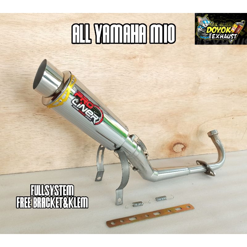 knalpot racing PROLINER untuk motor YAMAHA MIO ALL VARIAN/TYPE. Mio sporty/smille. Mio Soul GT. Mio 