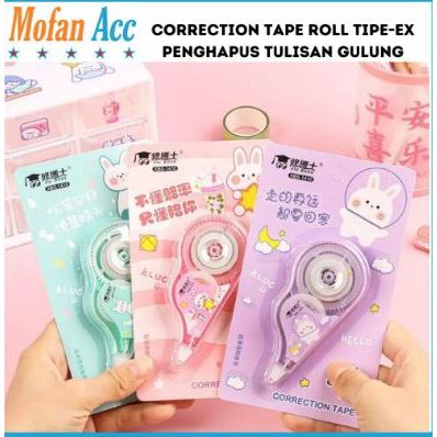 

Correction Tape Roll Karakter Lucu / Pita Koreksi Gulungan Tidak Mudah Robek 1 SET ISI 3 PCS